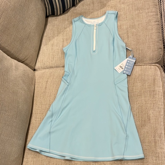NWT. Southern Tide. Brenna Zip Front Performance Dress. Tennis. Golf. UPF 50+ - Picture 5 of 10